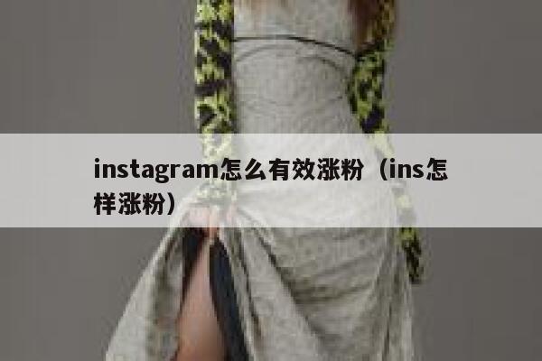 instagram怎么有效涨粉（ins怎样涨粉） 第1张
