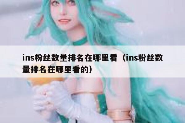 ins粉丝数量排名在哪里看（ins粉丝数量排名在哪里看的） 第1张