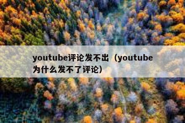 youtube评论发不出（youtube为什么发不了评论） 第1张
