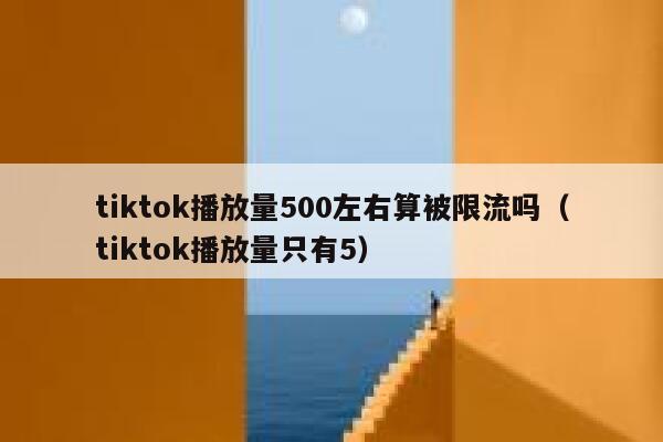 tiktok播放量500左右算被限流吗（tiktok播放量只有5） 第1张