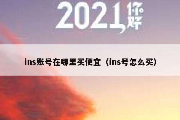 ins账号在哪里买便宜（ins号怎么买） 第1张