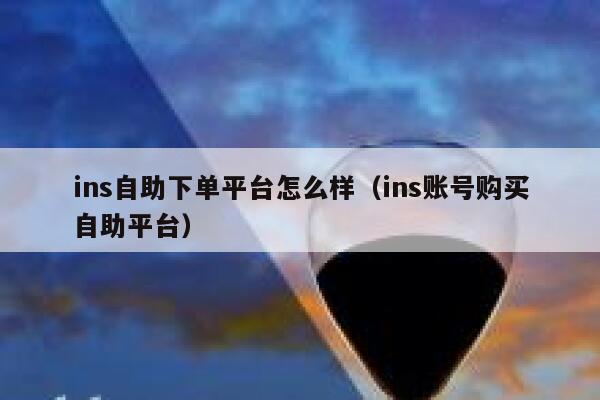 ins自助下单平台怎么样（ins账号购买自助平台） 第1张