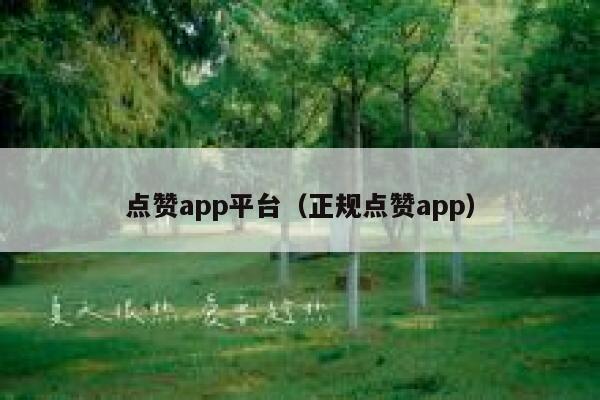 点赞app平台（正规点赞app） 第1张