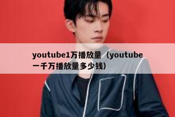 youtube1万播放量（youtube一千万播放量多少钱） 第1张