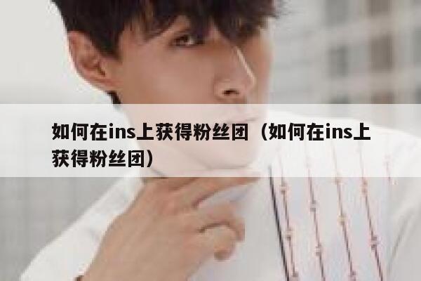 如何在ins上获得粉丝团（如何在ins上获得粉丝团） 第1张