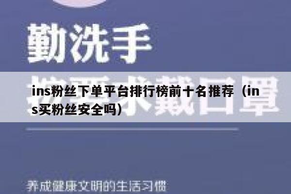 ins粉丝下单平台排行榜前十名推荐（ins买粉丝安全吗） 第1张