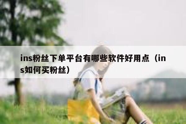 ins粉丝下单平台有哪些软件好用点（ins如何买粉丝） 第1张