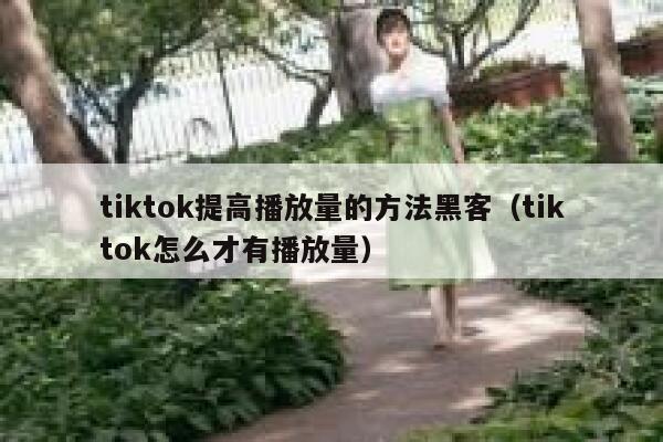 tiktok提高播放量的方法黑客（tiktok怎么才有播放量） 第1张