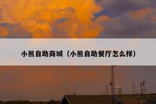 小熊自助商城（小熊自助餐厅怎么样） 第1张