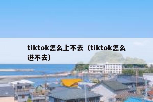 tiktok怎么上不去（tiktok怎么进不去） 第1张