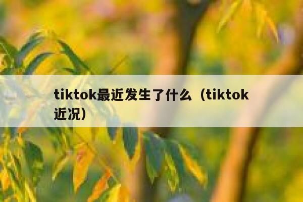 tiktok最近发生了什么（tiktok近况） 第1张