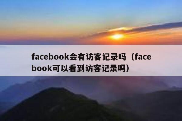 facebook会有访客记录吗（facebook可以看到访客记录吗） 第1张