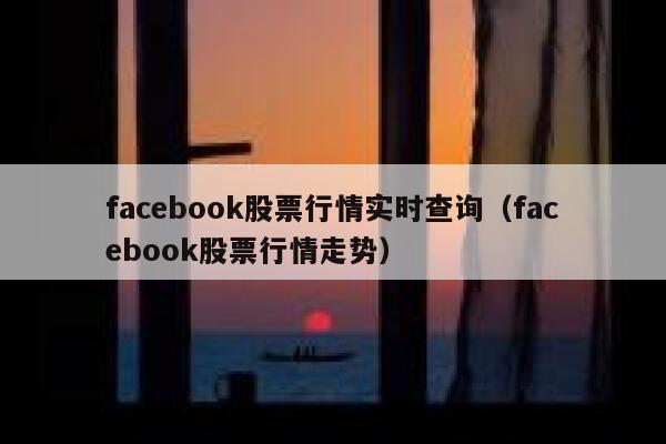 facebook股票行情实时查询（facebook股票行情走势） 第1张