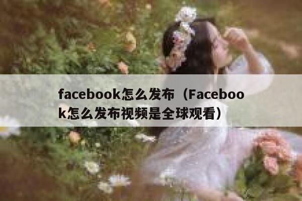 facebook怎么发布（Facebook怎么发布视频是全球观看） 第1张
