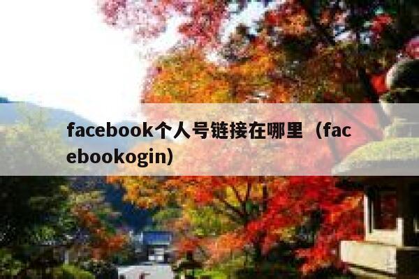 facebook个人号链接在哪里（facebookogin） 第1张