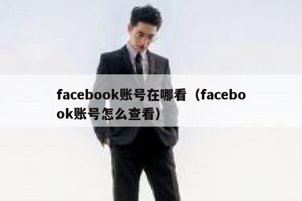 facebook账号在哪看（facebook账号怎么查看） 第1张