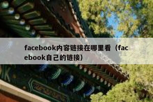 facebook内容链接在哪里看（facebook自己的链接） 第1张