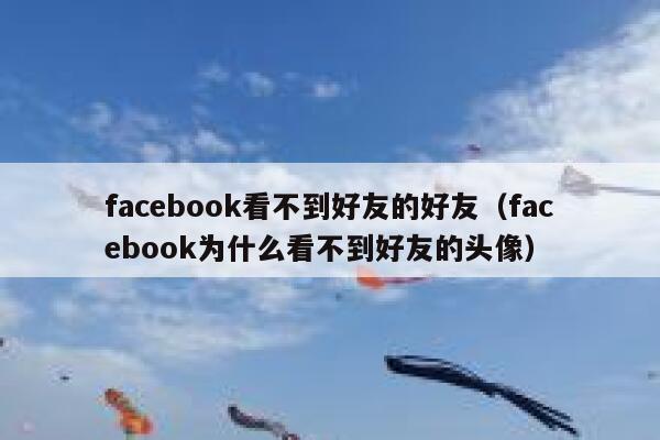 facebook看不到好友的好友（facebook为什么看不到好友的头像） 第1张