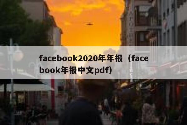 facebook2020年年报（facebook年报中文pdf） 第1张