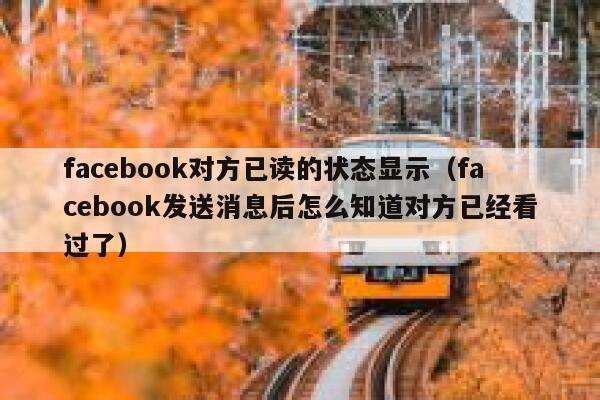 facebook对方已读的状态显示（facebook发送消息后怎么知道对方已经看过了） 第1张