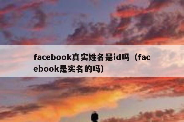 facebook真实姓名是id吗（facebook是实名的吗） 第1张