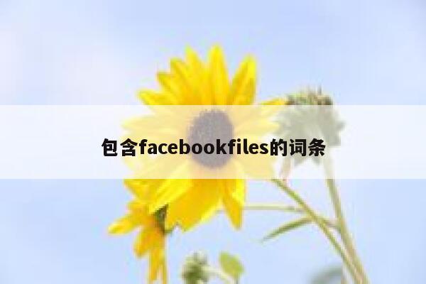 包含facebookfiles的词条 第1张