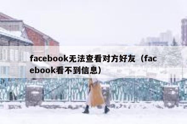 facebook无法查看对方好友（facebook看不到信息） 第1张