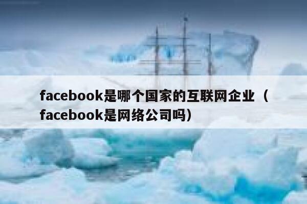facebook是哪个国家的互联网企业（facebook是网络公司吗） 第1张