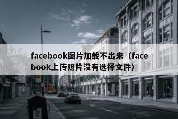 facebook图片加载不出来（facebook上传照片没有选择文件） 第1张
