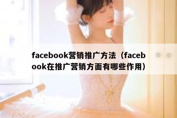 facebook营销推广方法（facebook在推广营销方面有哪些作用） 第1张