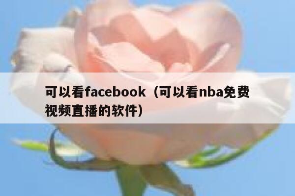 可以看facebook（可以看nba免费视频直播的软件） 第1张