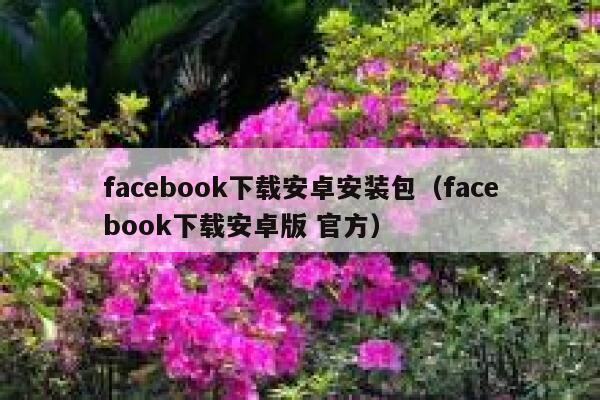 facebook下载安卓安装包（facebook下载安卓版 官方） 第1张
