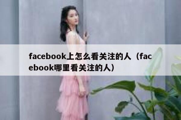 facebook上怎么看关注的人（facebook哪里看关注的人） 第1张