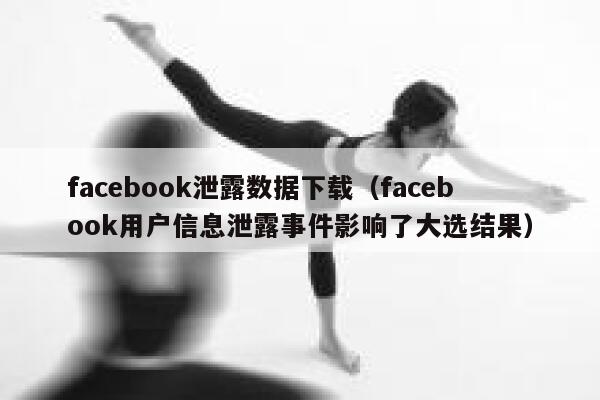 facebook泄露数据下载（facebook用户信息泄露事件影响了大选结果） 第1张