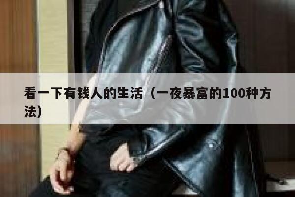 看一下有钱人的生活（一夜暴富的100种方法） 第1张