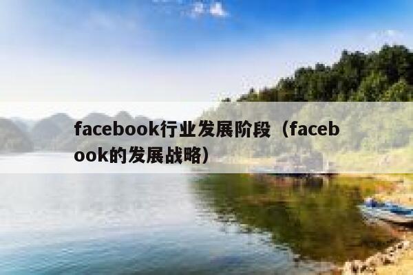 facebook行业发展阶段（facebook的发展战略） 第1张