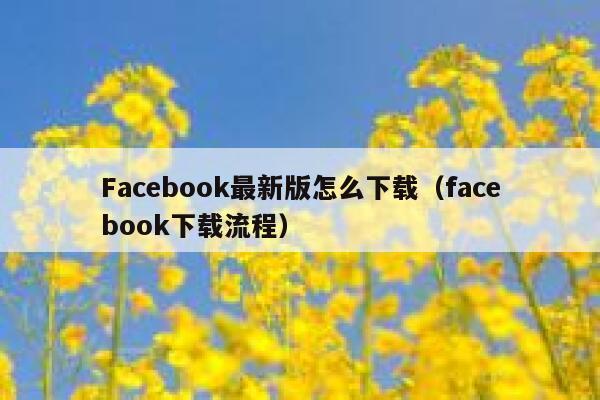 Facebook最新版怎么下载（facebook下载流程） 第1张