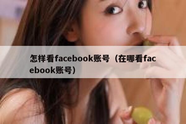 怎样看facebook账号（在哪看facebook账号） 第1张