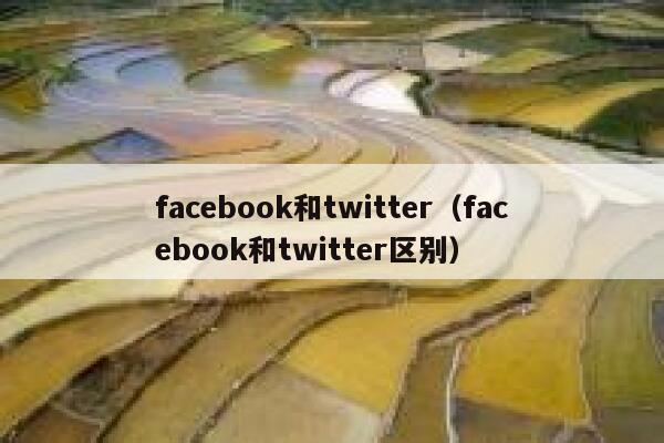 facebook和twitter（facebook和twitter区别） 第1张