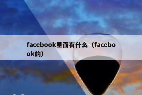 facebook里面有什么（facebook的） 第1张