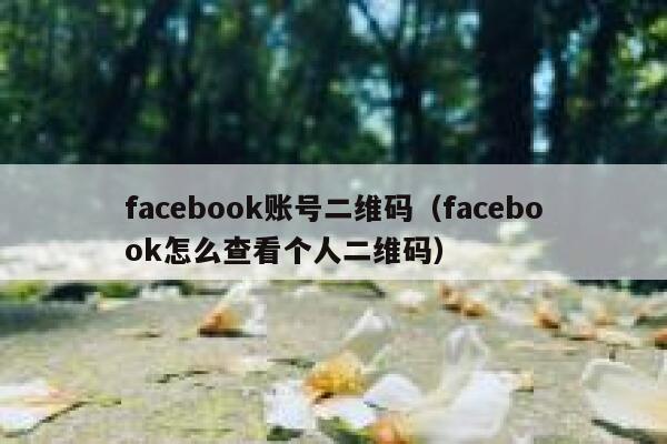 facebook账号二维码（facebook怎么查看个人二维码） 第1张