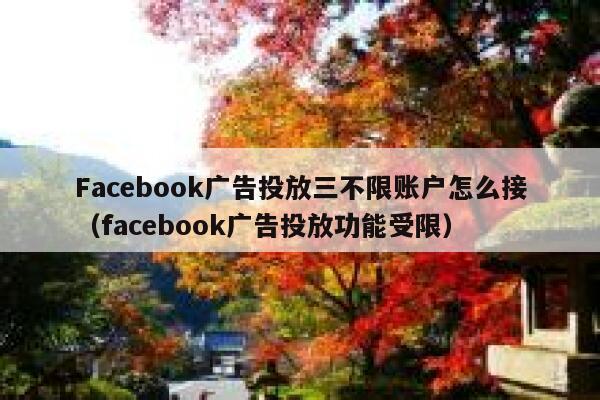 Facebook广告投放三不限账户怎么接（facebook广告投放功能受限） 第1张