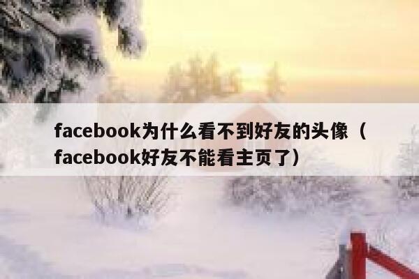 facebook为什么看不到好友的头像（facebook好友不能看主页了） 第1张