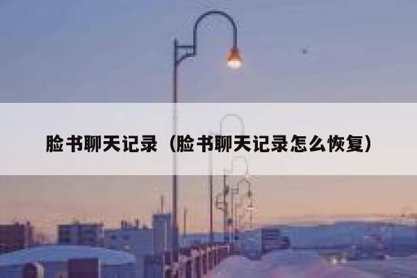 脸书聊天记录（脸书聊天记录怎么恢复） 第1张