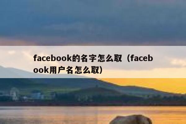 facebook的名字怎么取（facebook用户名怎么取） 第1张