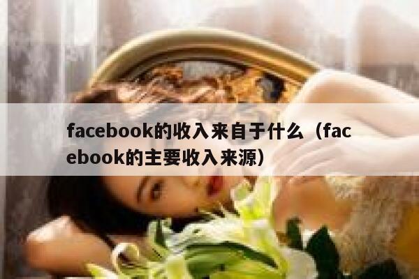facebook的收入来自于什么（facebook的主要收入来源） 第1张