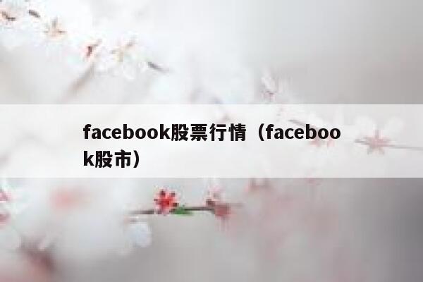 facebook股票行情(facebook股市) 第1张 facebook股票行情(facebook股市) 第1张
