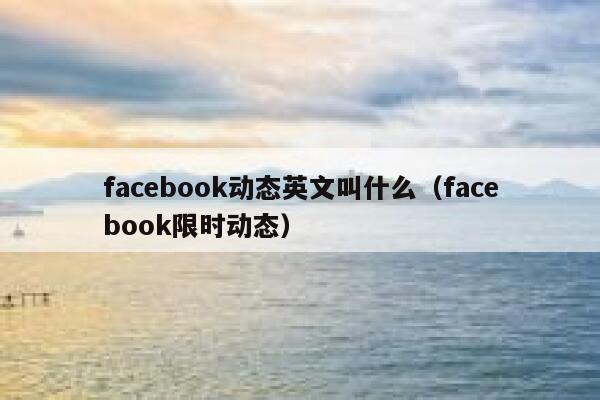 facebook动态英文叫什么（facebook限时动态） 第1张