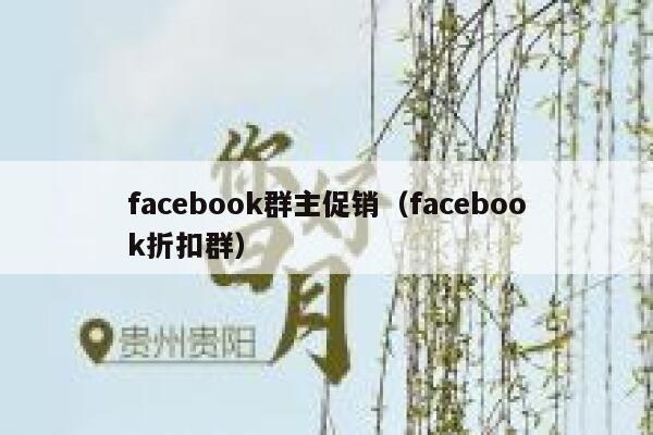 facebook群主促销（facebook折扣群） 第1张