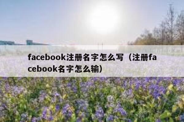 facebook注册名字怎么写（注册facebook名字怎么输） 第1张